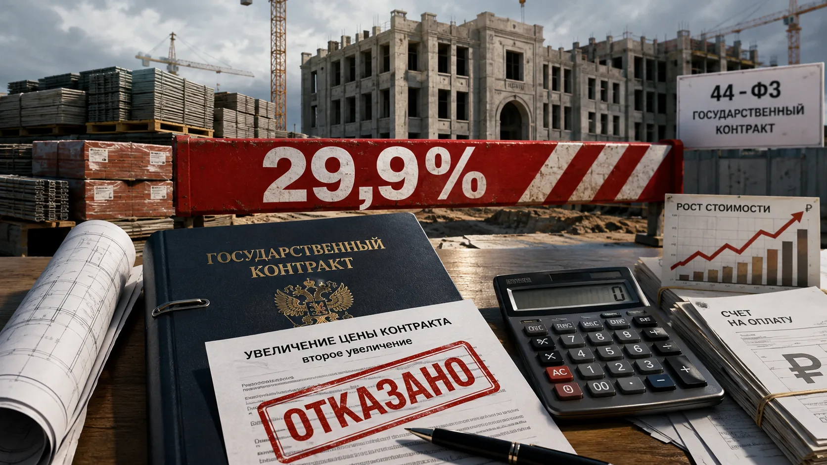 Цена контракта уже выросла на 29,9%. Подрядчик попросил ещё — кассация отказала