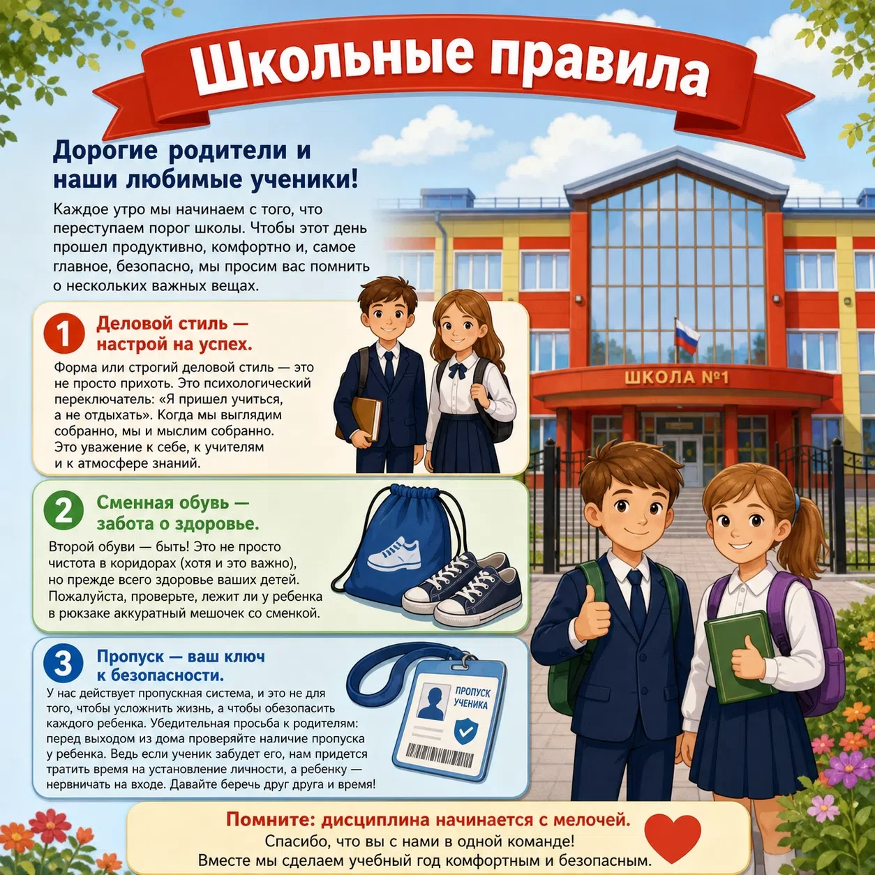 ШКОЛЬНЫЕ ПРАВИЛА ❗