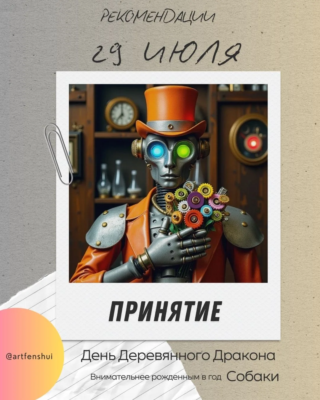 ☀️ Здравствуйте, друзья!

29 июля — 🔟 День Принятия

Это день действия и уверенности. Прекрасное вр