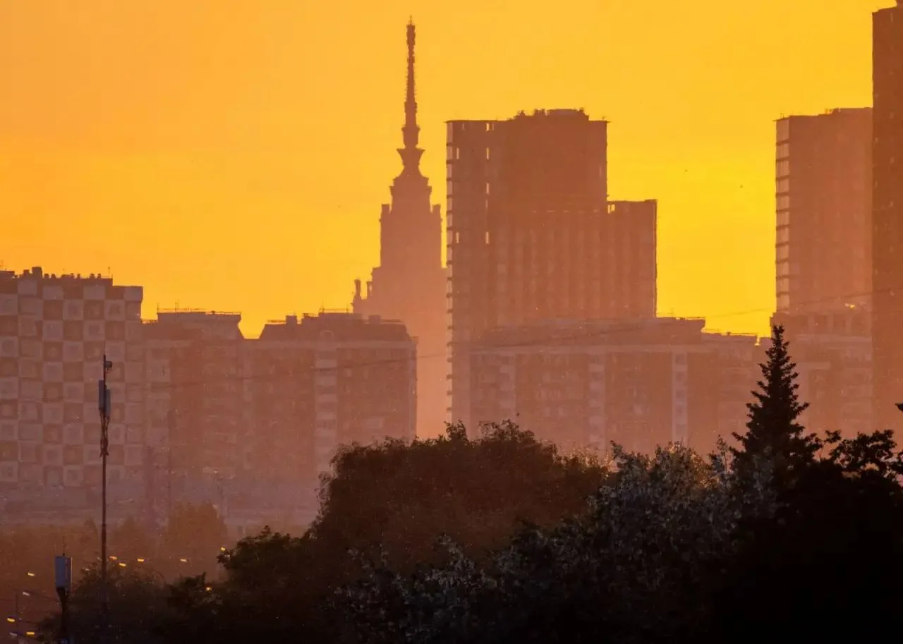 🧡Золотой закат на Каширском шоссе