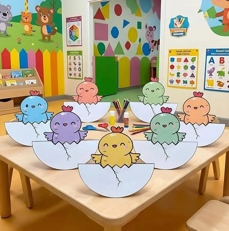 🐣 Маленькие цыплята, вылупляющиеся из яиц. Бумажные поделки с шаблонами для детей

Обучалочка