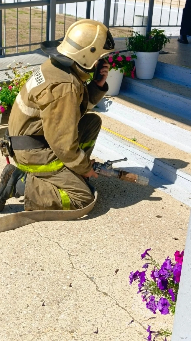 🚒 На избирательном участке в Ленинском районе отработали тушение пожара
