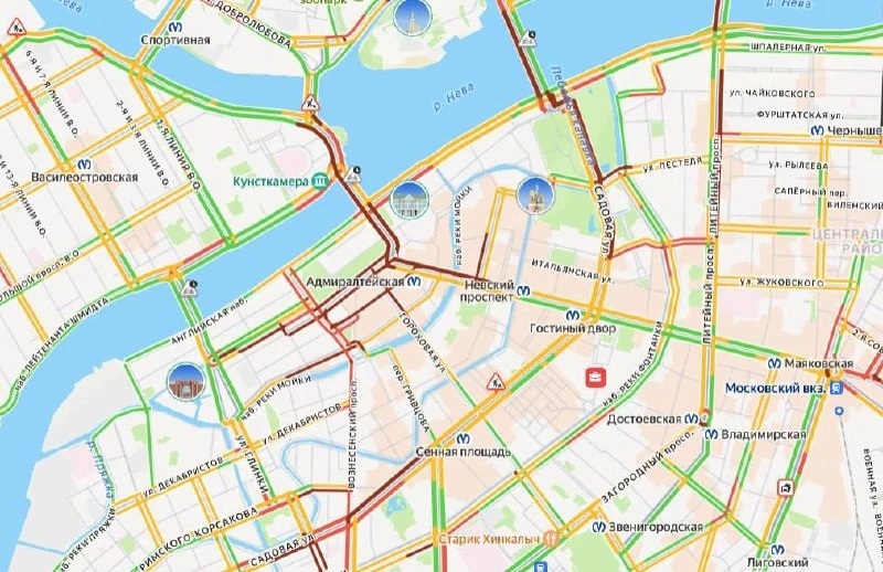 🚗Пробки в центре Петербурга