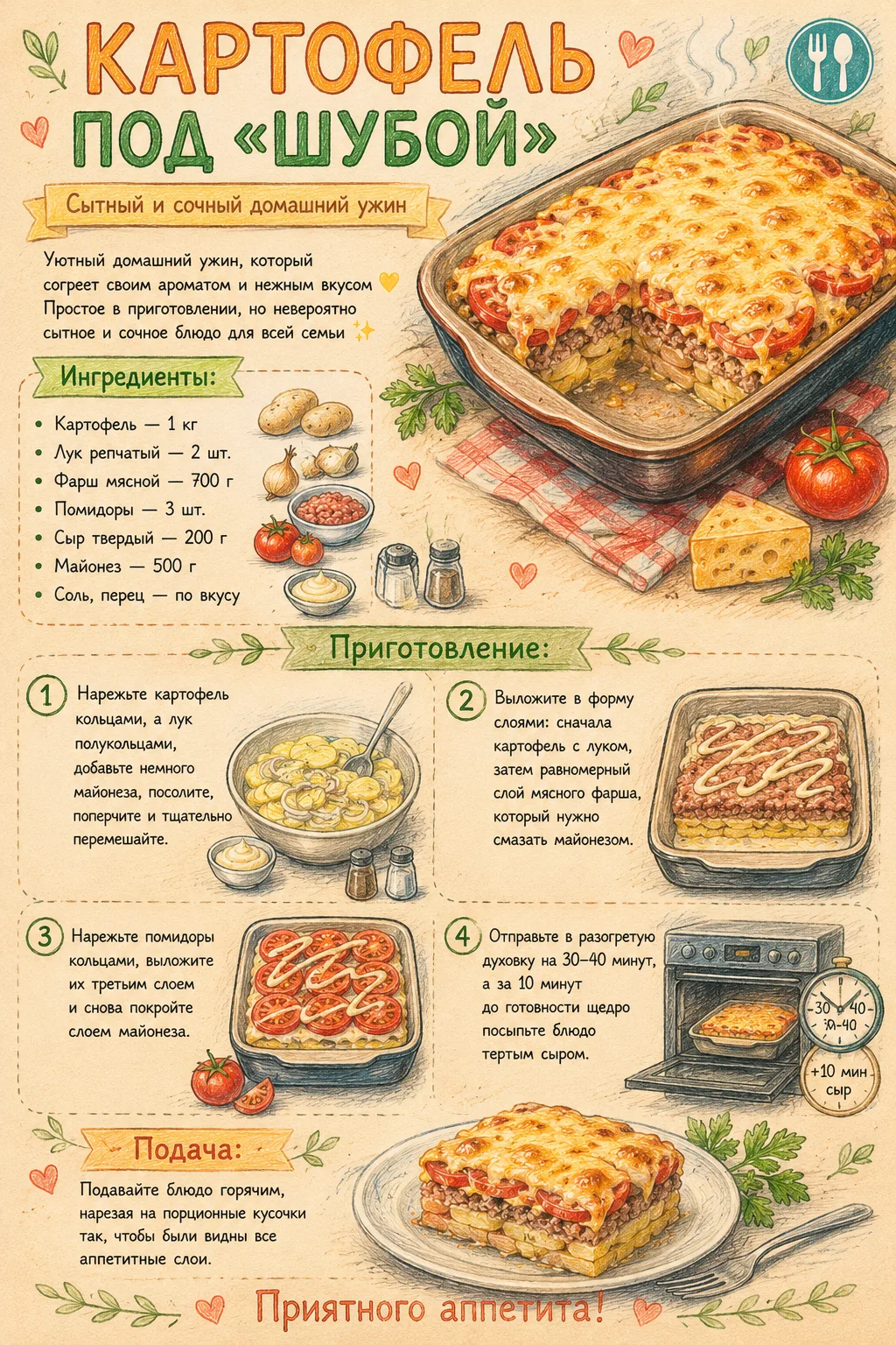 👨‍🍳 КАРТОФЕЛЬ ПОД "ШУБОЙ"