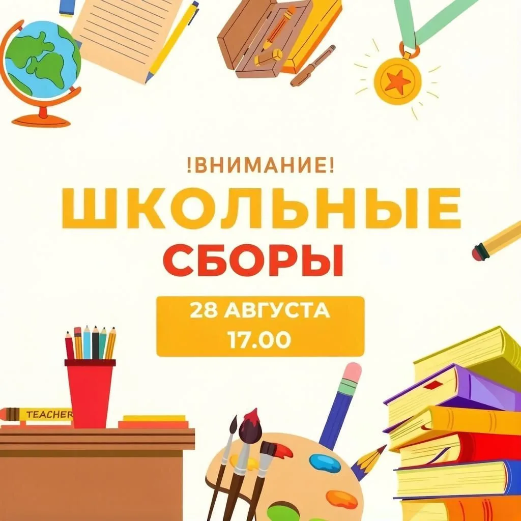 ❗️Сбор для учащихся 2-11 классов состоится 28.08.2026 г. в 17.00 на территории Лицея❗️