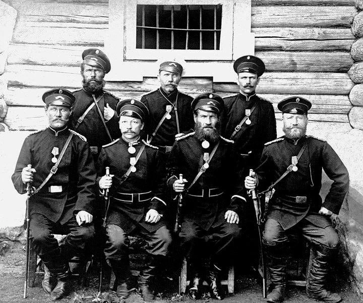 Группа надзирателей Бутырской тюрьмы, Москва, Российская империя, 1903 год.