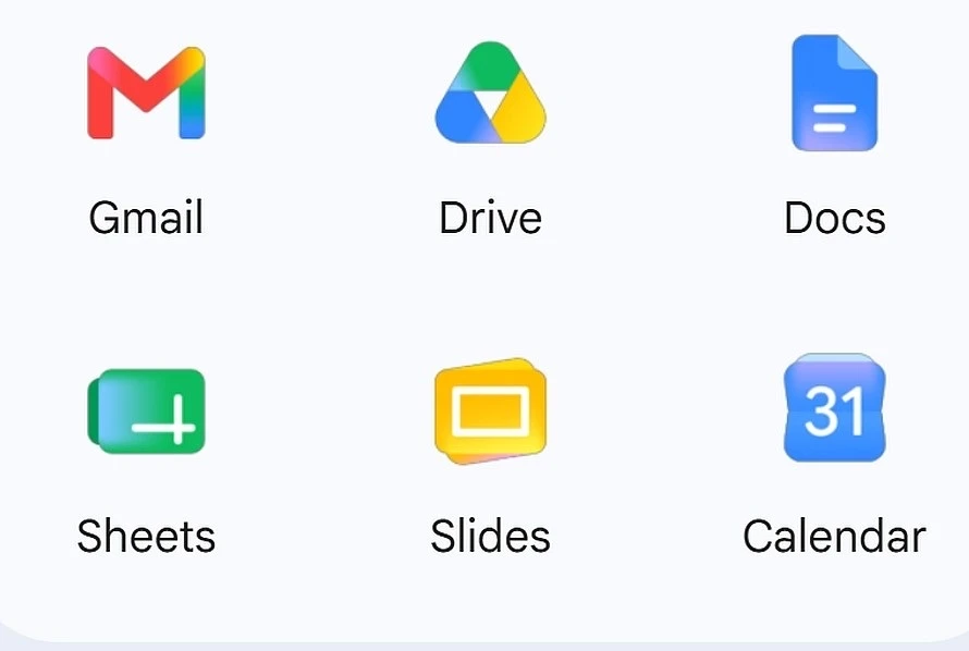 🔥 Google снова меняет дизайн — иконки Gmail, Drive, Docs, Calendar и других сервисов получили масшт