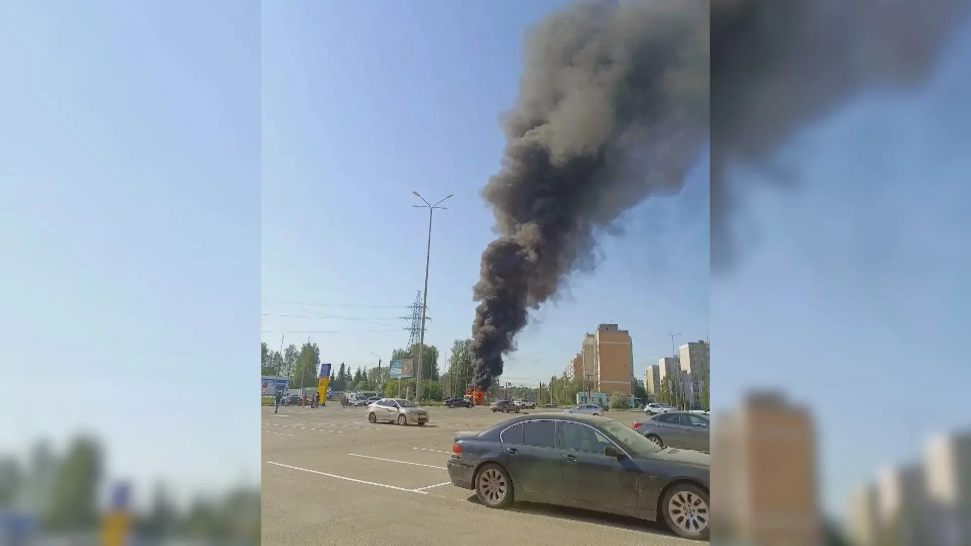 Утром в Костроме загорелся рейсовый автобус с пассажирами Происшествие случилось на улице Профсоюзно