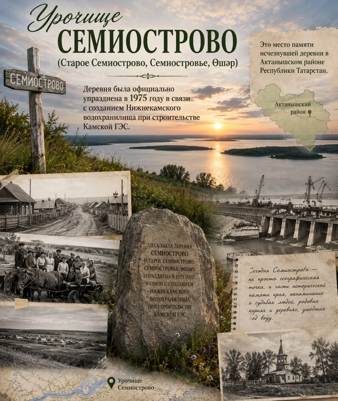 Сегодня впервые посетил родное место моих предков — урочище #Семиостров (Өшәр) в Актанышском районе 