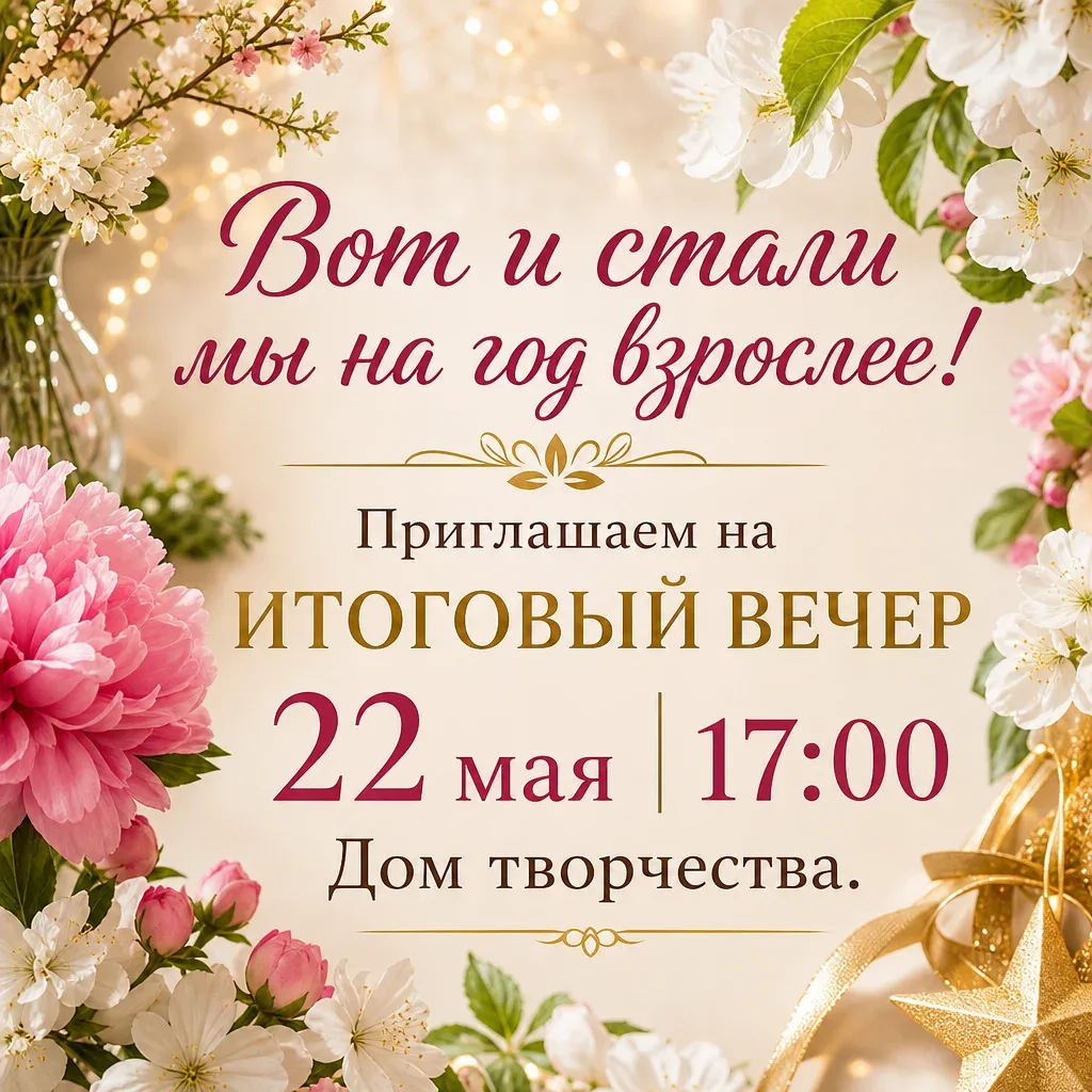 🎉 Вот и стали мы на год взрослее!