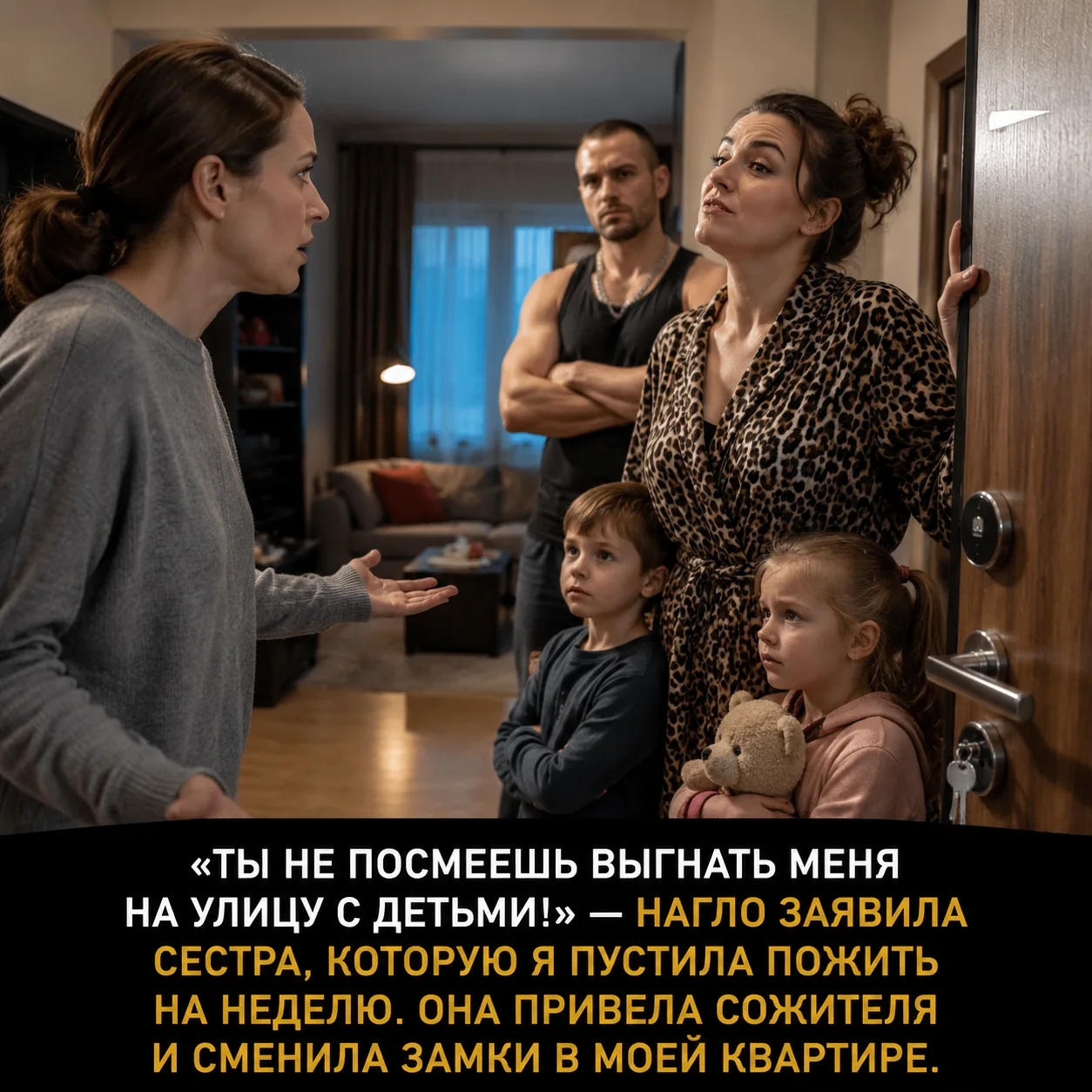 «Ты не посмеешь выгнать меня на улицу с детьми!» — нагло заявила сестра, которую я пуст...