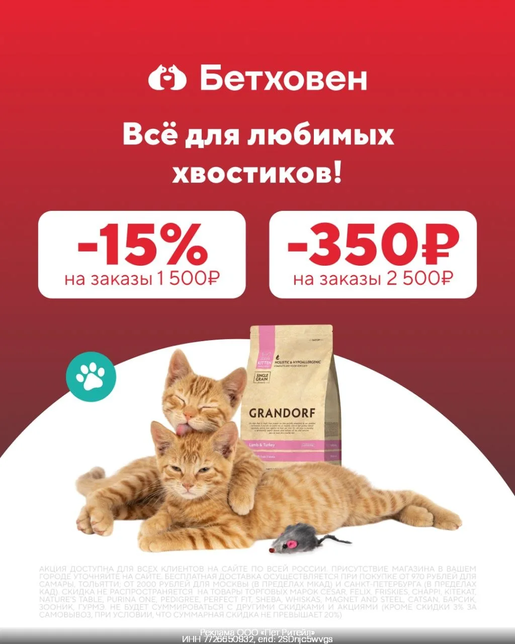 Актуальные промокоды в Бетховен! 🐾