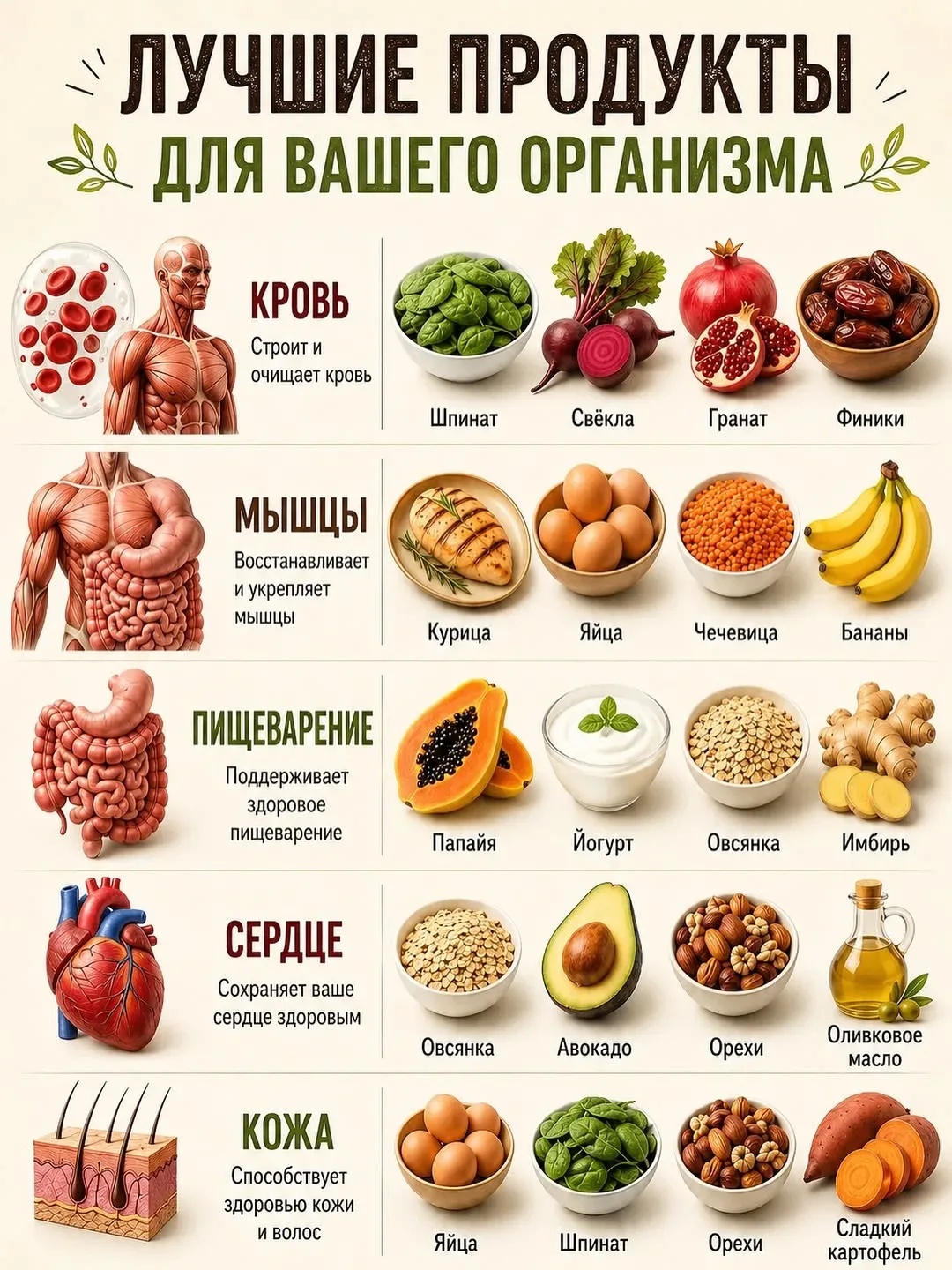 Лучшие продукты для твоего организма 🥦❤️

Нашему телу каждый день нужны не “идеальные” диеты, а про