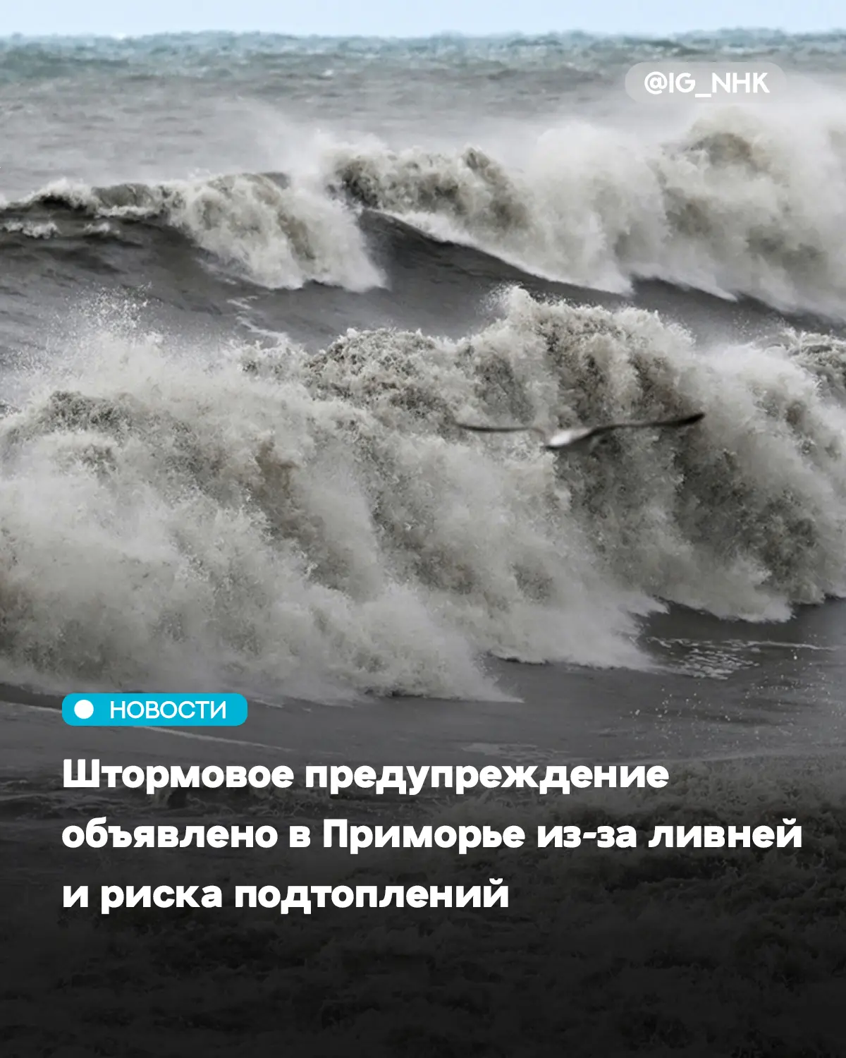 Штормовое предупреждение объявлено в Приморском крае утром и днем 5 октября с сохранени...