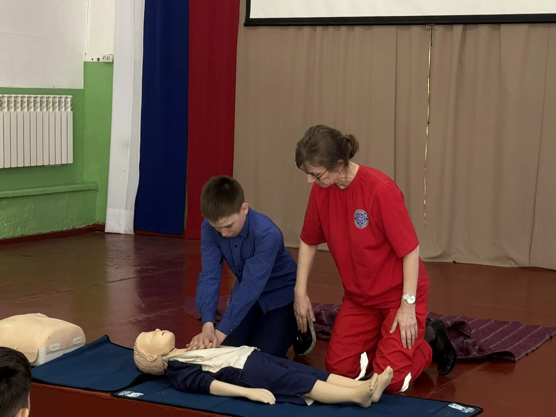 ⛑️19.03.26 Первая медицинская помощь   🚑Сегодня в МБОУ «СОШ №22 имени И.И.Гребенникова» с.Кневичи дл