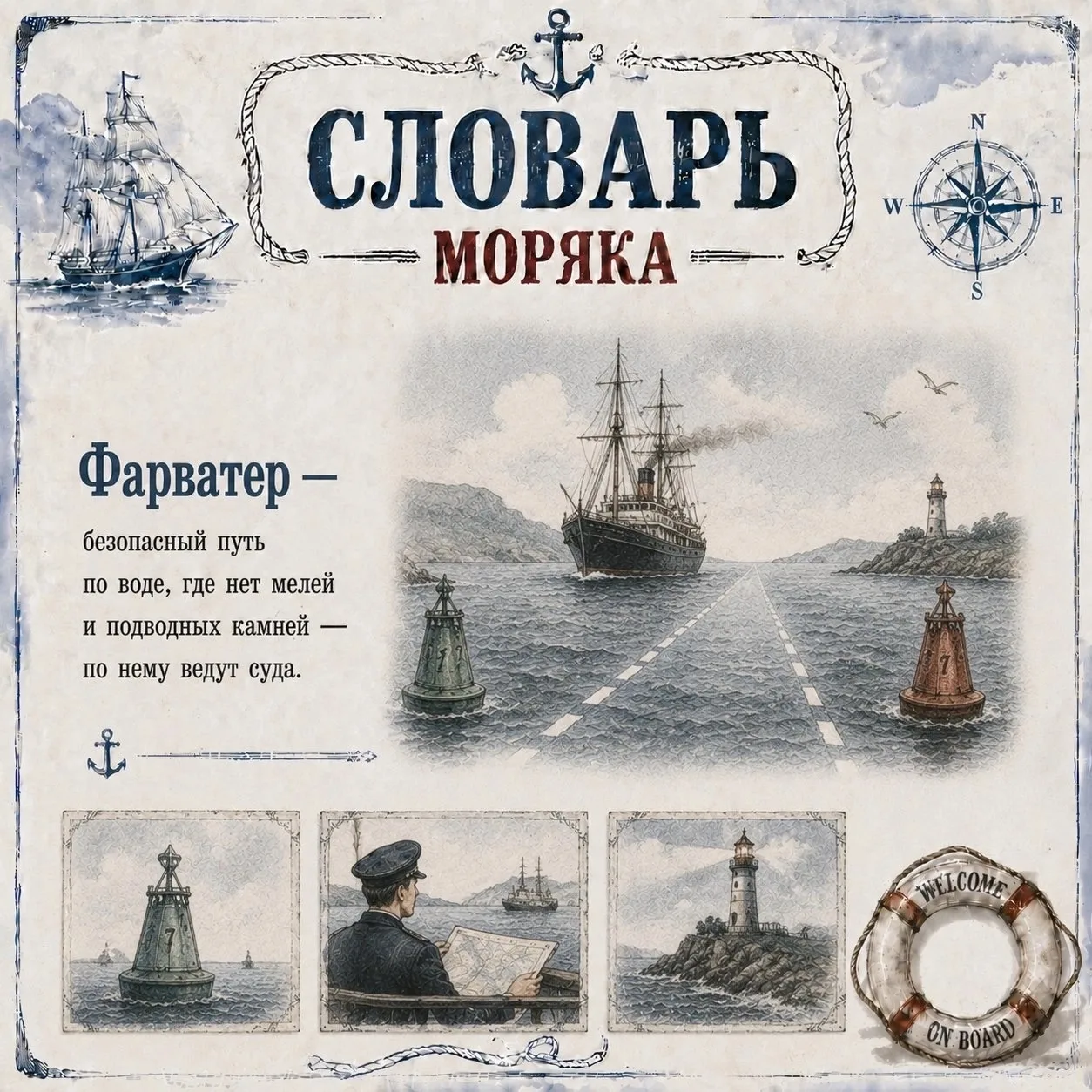 🚢 «Открываем словарь моряка!» 🚢

Добро пожаловать в нашу морскую рубрику, где мы шаг за шагом раск