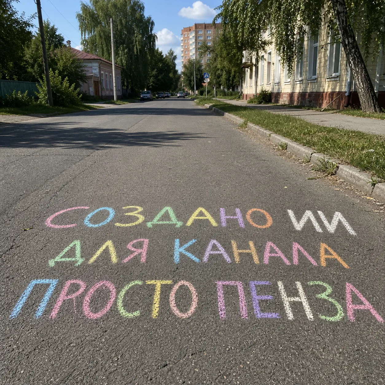 За рисунки мелом на асфальте пензенцам может грозить уголовная ответственность.