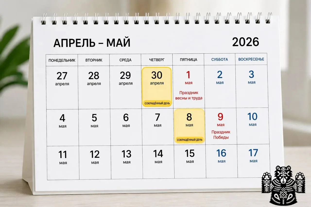 🗓 Следующая рабочая неделя будет короткой в России