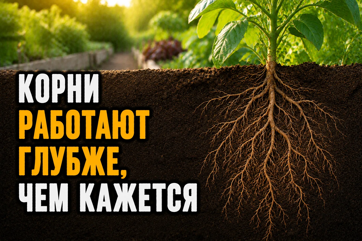 Корни работают глубже, чем кажется

Мы видим только то, что над землёй.

Но главная работа идёт вниз