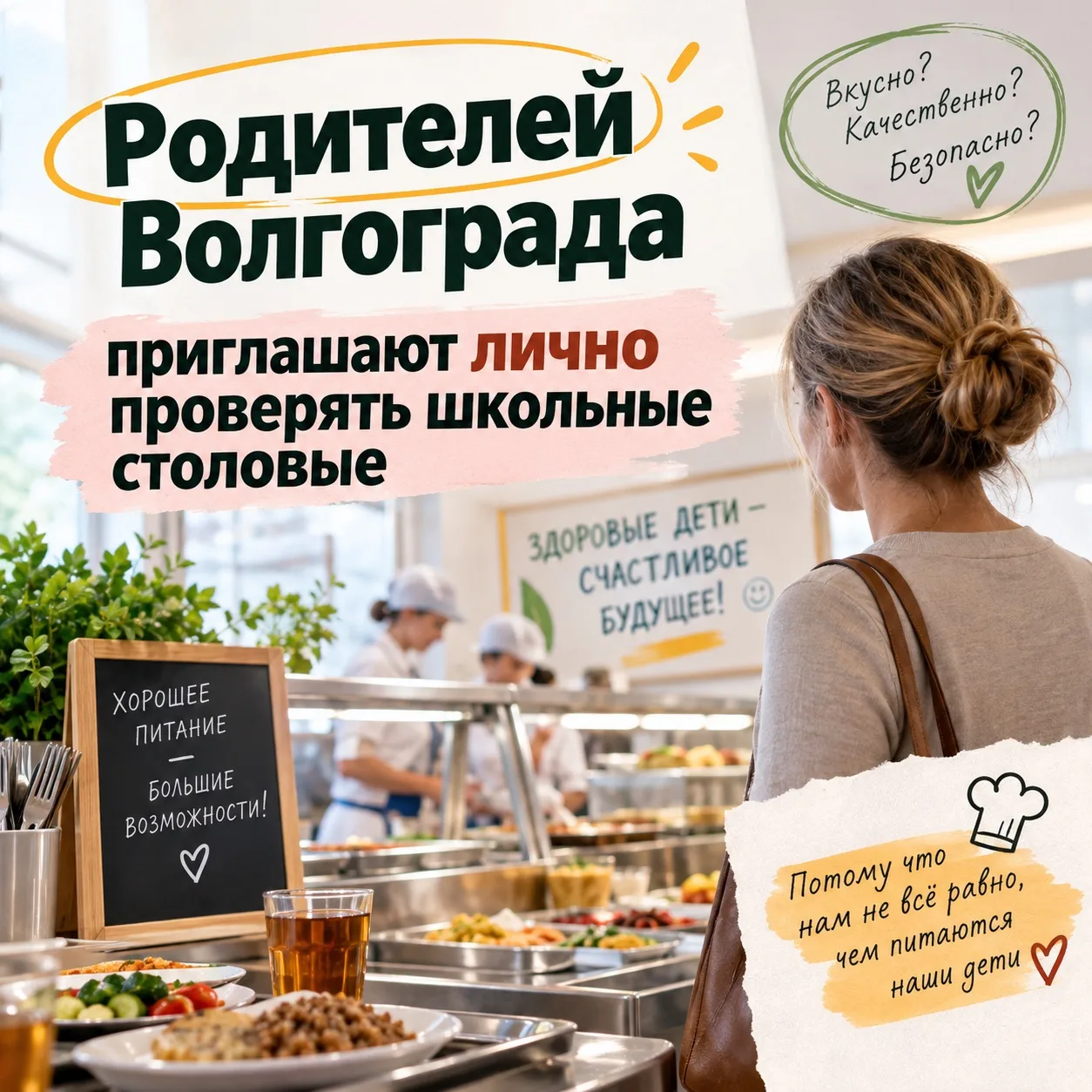 🍽 Родителей Волгограда приглашают лично проверить школьные столовые