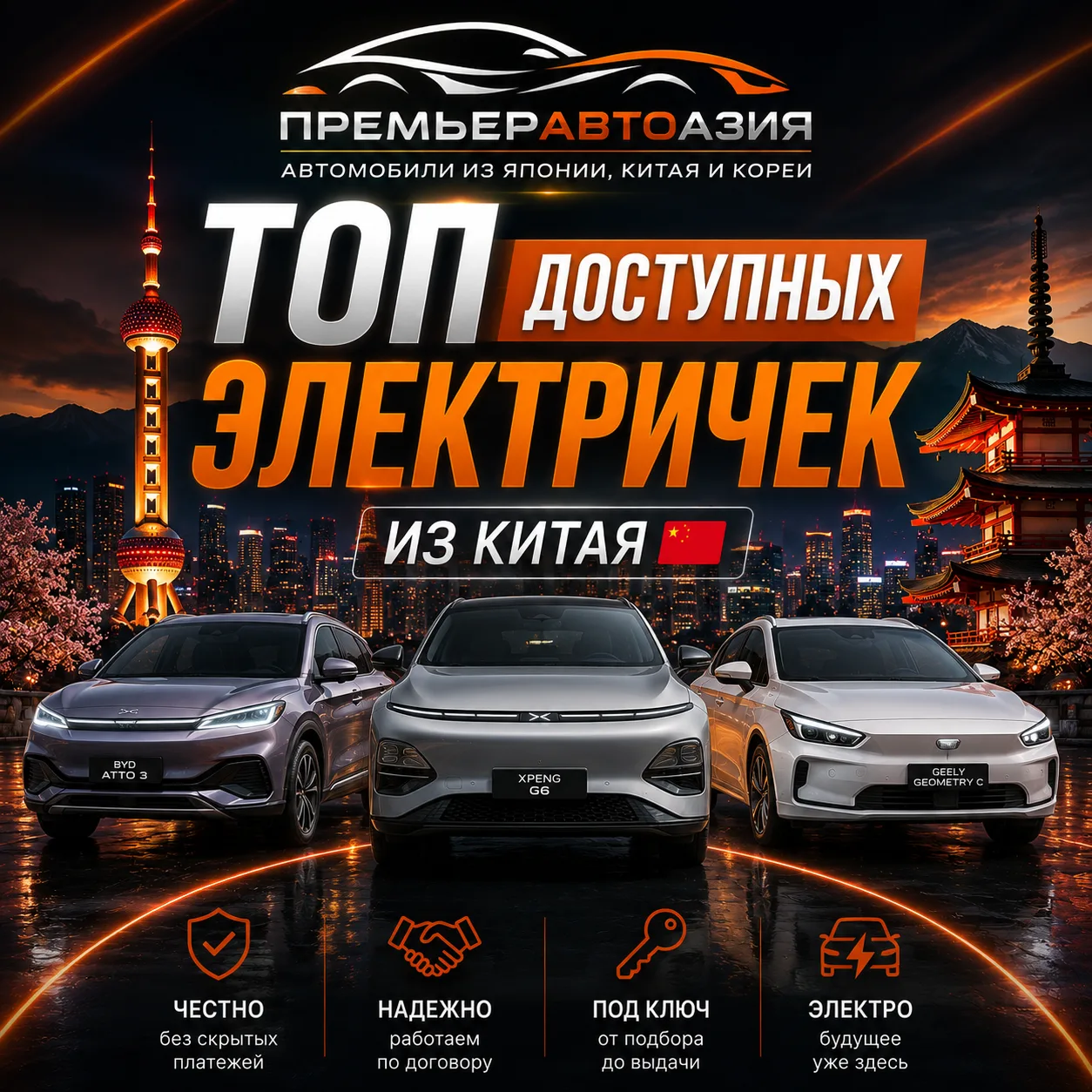 Топ доступных электричек из Китая ⚡️🇨🇳