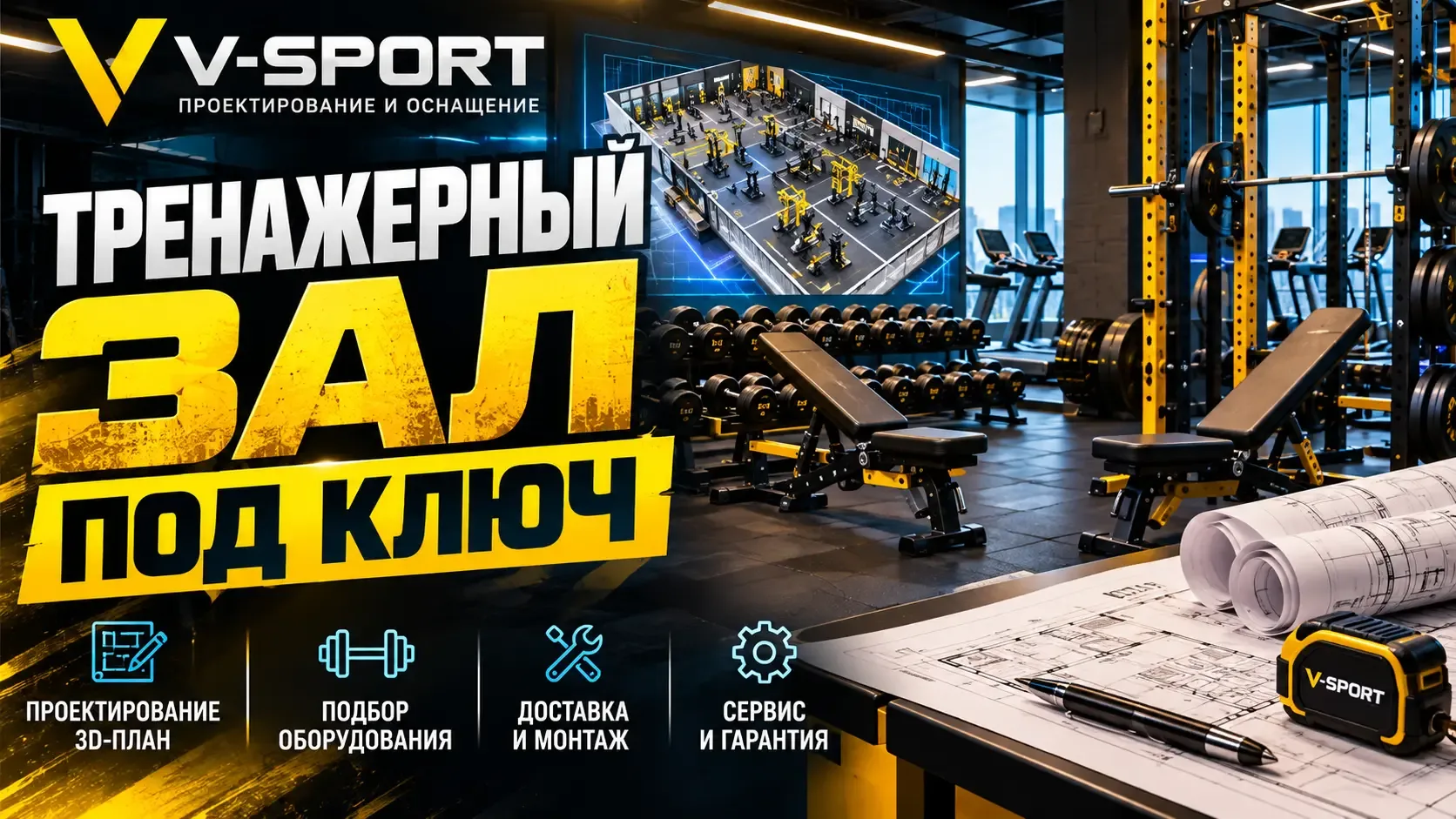 Как правильно оснастить современный тренажёрный зал: от планировки до запуска