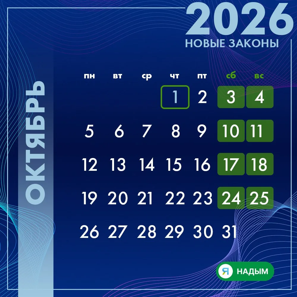 🗓 Что изменится в жизни россиян с 1 октября?
