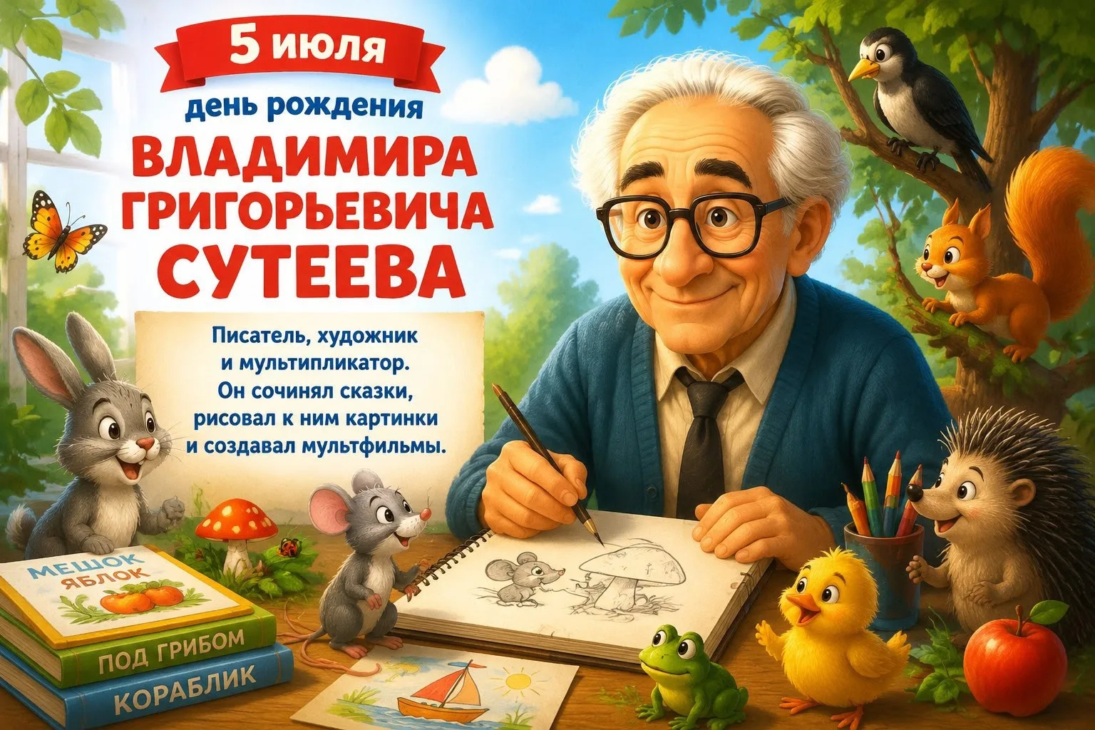 🤩 Волшебник, который рисовал доброту.

5 июля день рождения удивительного человека — писателя, худо