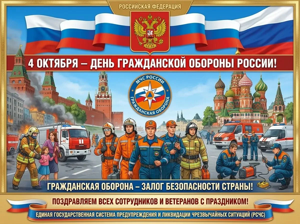 🇷🇺4 октября -  День гражданской обороны России!