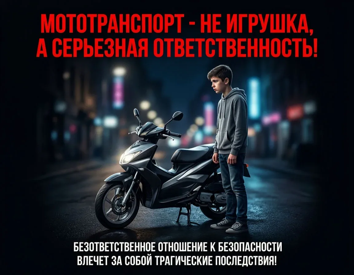 Полиция Колпинского района информирует о частых случаях ДТП с несовершеннолетними на мототранспорте❗