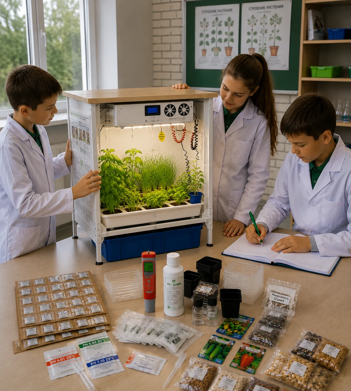 🌱 5 опытов, которые школьники проведут уже в первый месяц занятий в агротехклассе.