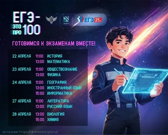 «ЕГЭ – ЭТО ПРО 100!»✅

Рособрнадзор продолжает поддерживать выпускников в период подготовки к едином