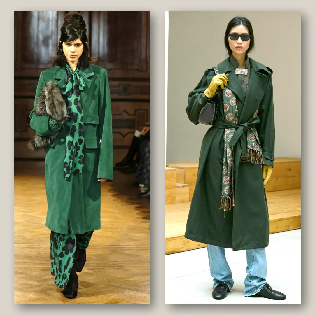 Показы брендов Anna Sui и Polo Ralph Lauren

Здесь мы видим тренд на замшевые плащи и тренчи в роско