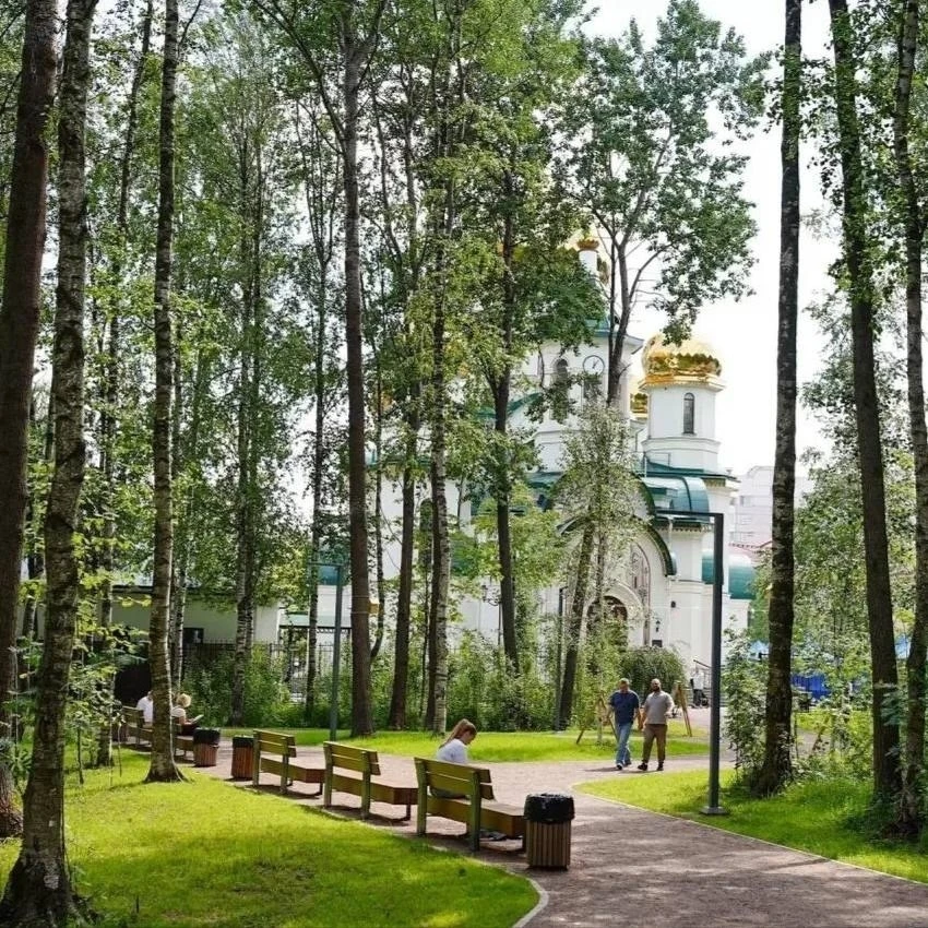 🌳 В Приморском районе обновили Изотовский сквер