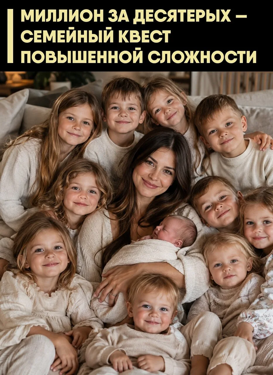 👶 В Минтруде заявили о выплате в 1 млн рублей женщинам, которые родили и воспитали дес...