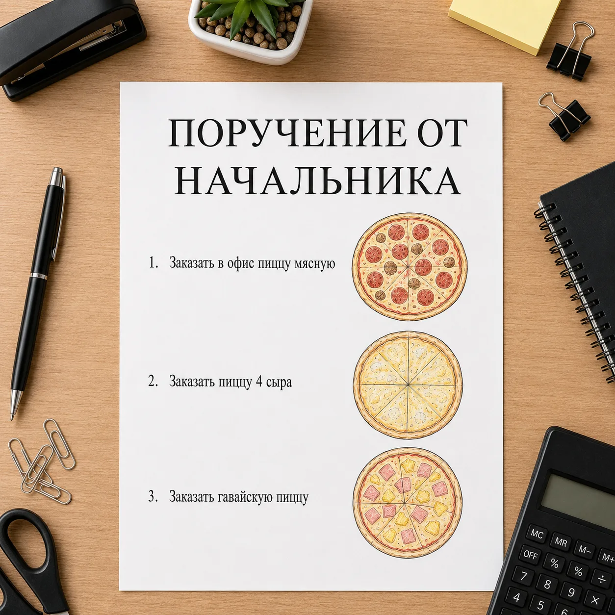 ✍️ Поручение от начальника: