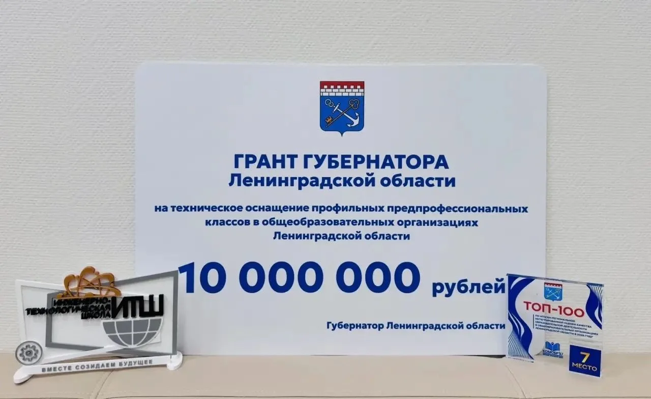 МОУ «ИНЖЕНЕРНО-ТЕХНОЛОГИЧЕСКАЯ ШКОЛА» ВОШЛА В ТОП-10 ЛУЧШИХ ШКОЛ ЛЕНИНГРАДСКОЙ ОБЛАСТИ!