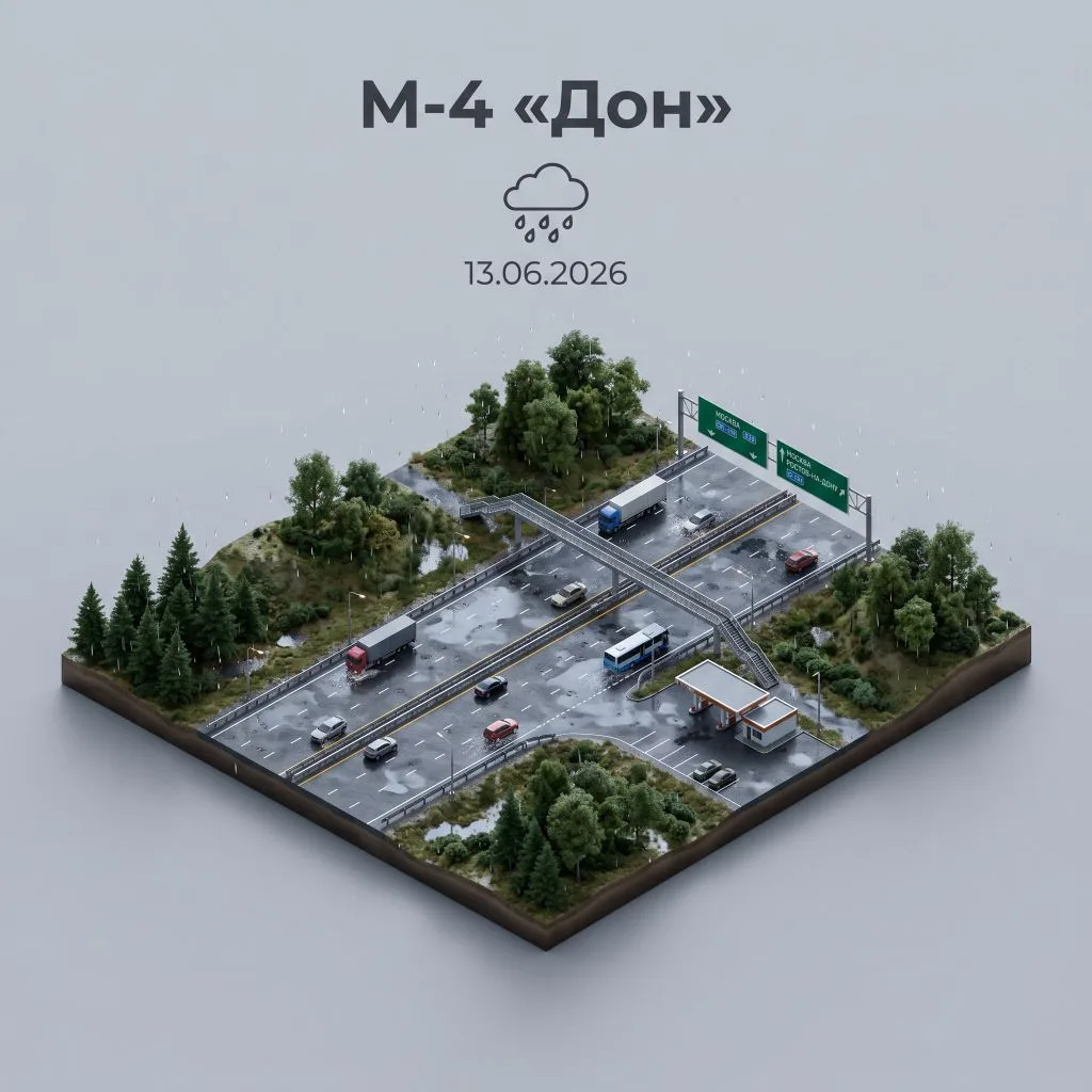 🌩 Погодные условия на М-4 «Дон» 13 июня

Утром преимущественно без осадков.

Днём и вечером местами