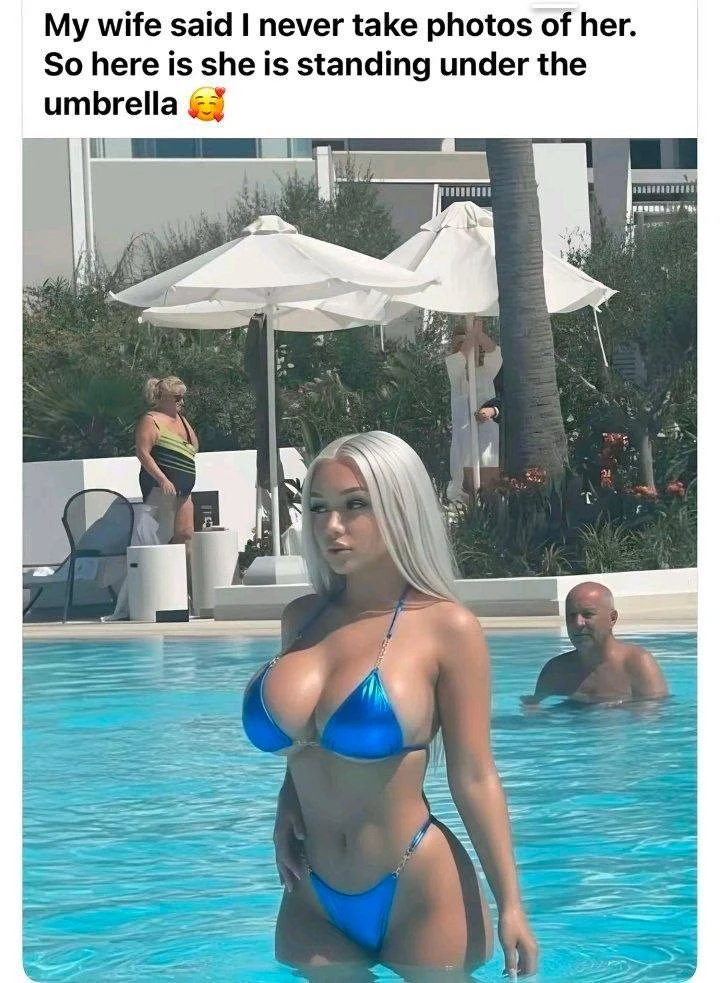Жена без конца жалуется, что я ее никогда не фоткаю. Ну а кто там под зонтиком стоит? П...