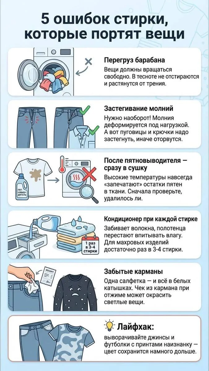 🧽 Лайфхаки от прачечных