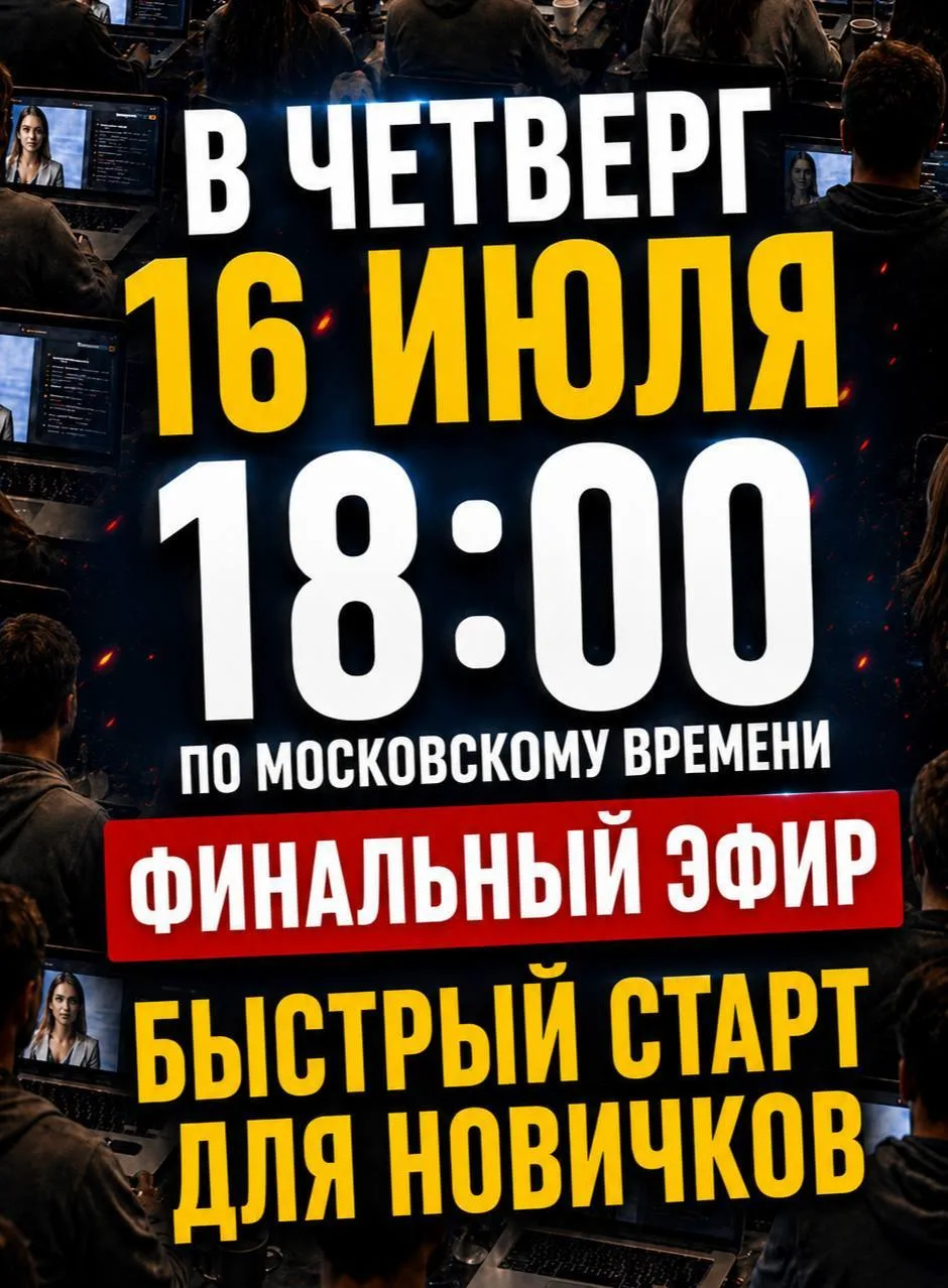 ‼️ Финальный эфир в этот четверг в 18:00 мск.

Разберем на примерах, как новичку начать зарабатывать