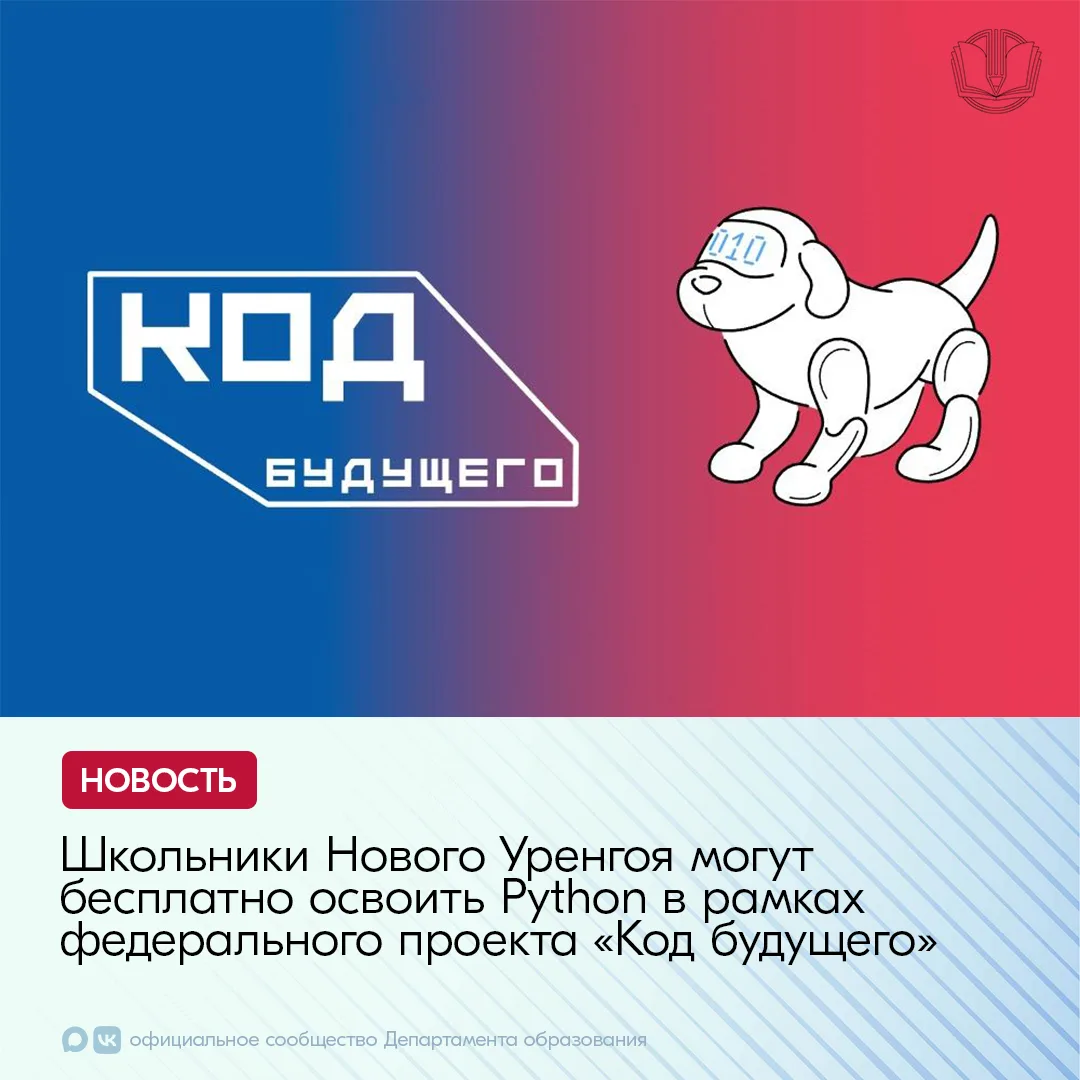 В Новом Уренгое стартовал приём заявок в федеральный проект «Код будущего»: школьники 8...