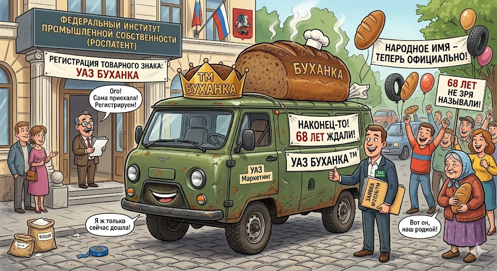 ⚡️ Молния! УАЗ принял неизбежное: завод официально регистрирует бренд «Буханка» 🍞🚘