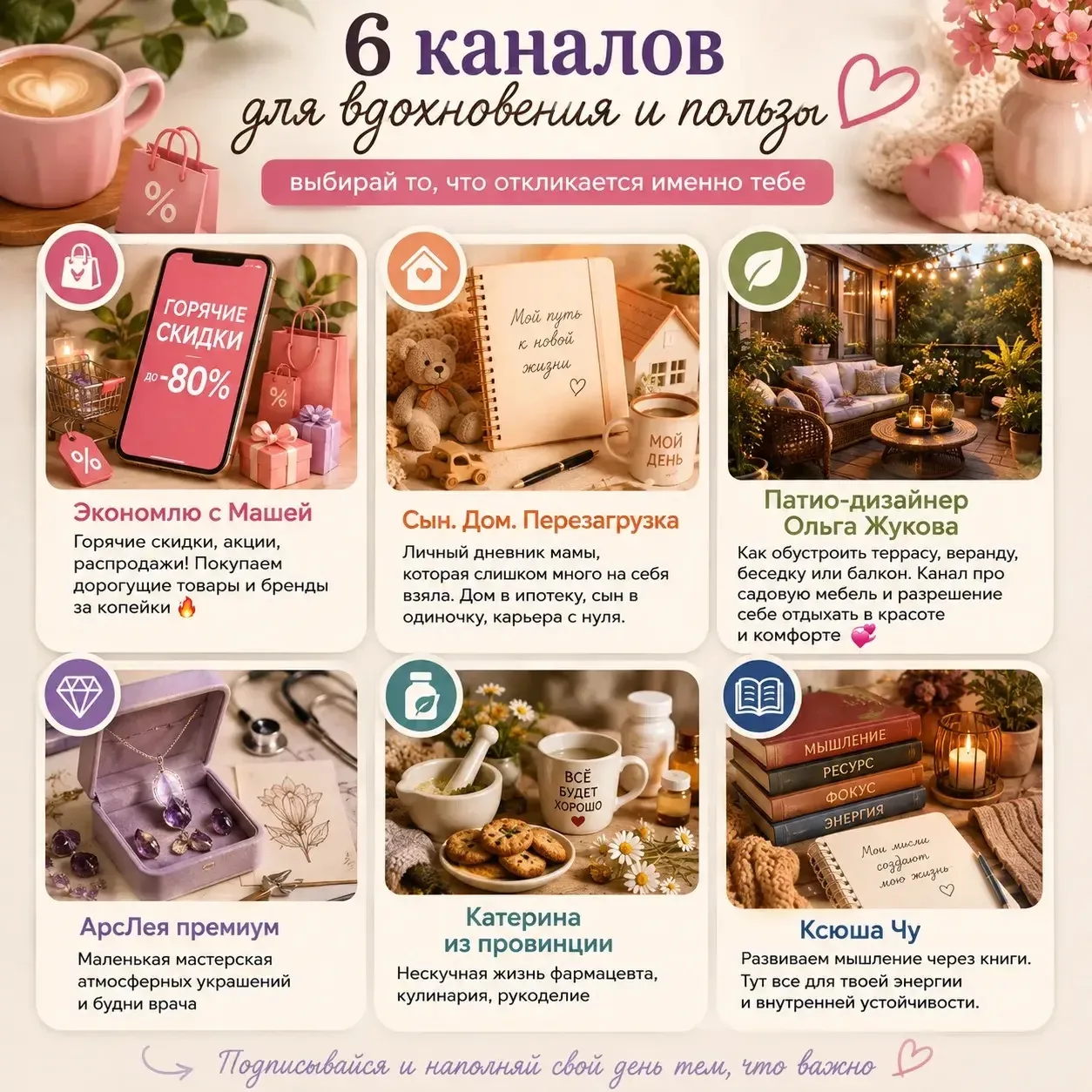 Иногда одна удачная подборка может подсказать, как сэкономить, вдохновить на перемены или просто под