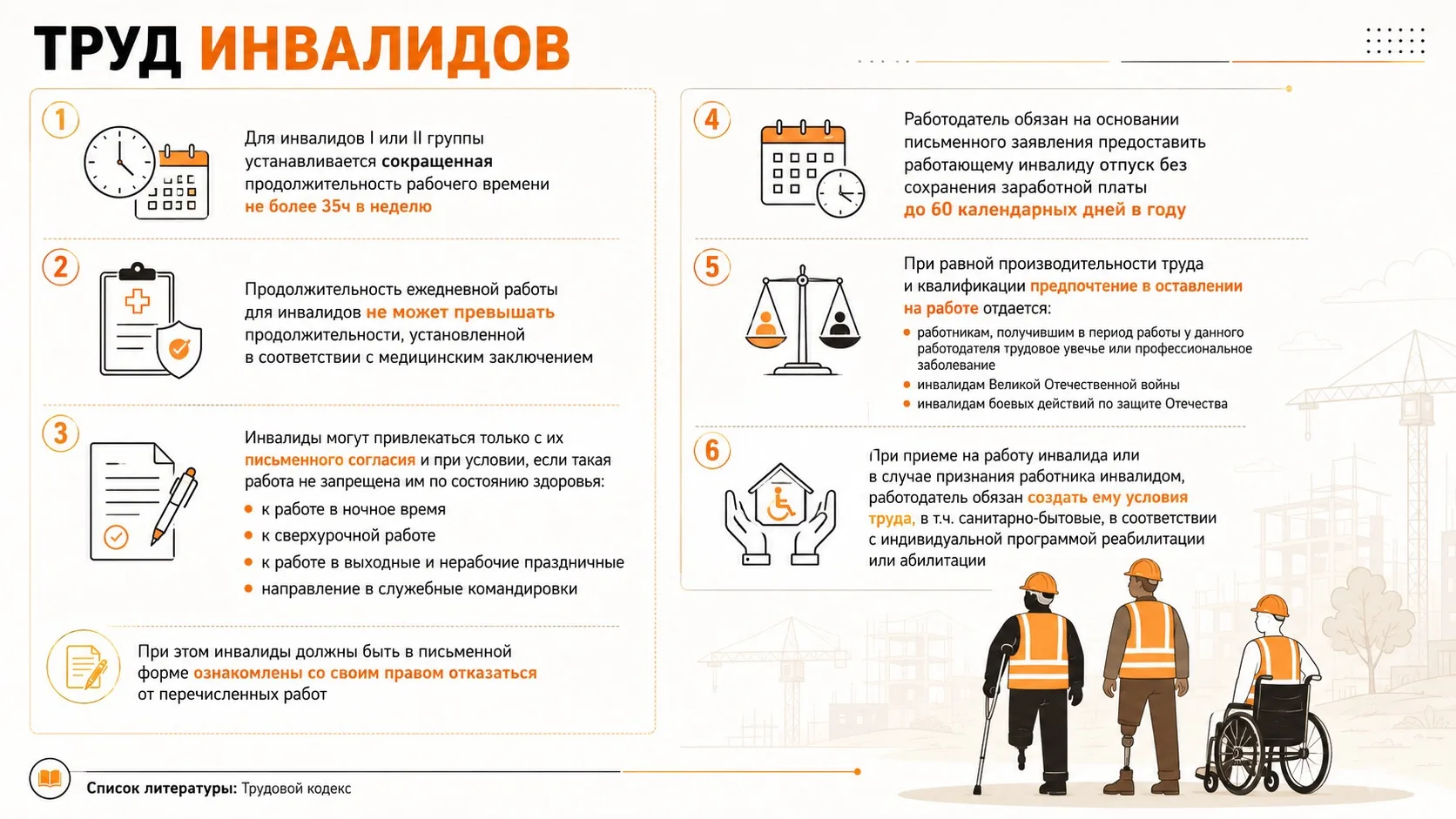 Труд инвалидов имеет особый статус.