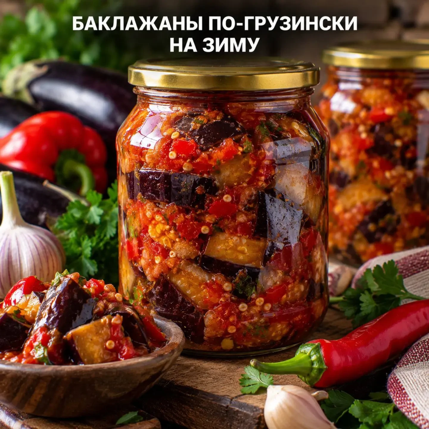 🍆 БАКЛАЖАНЫ ПО-ГРУЗИНСКИ НА ЗИМУ