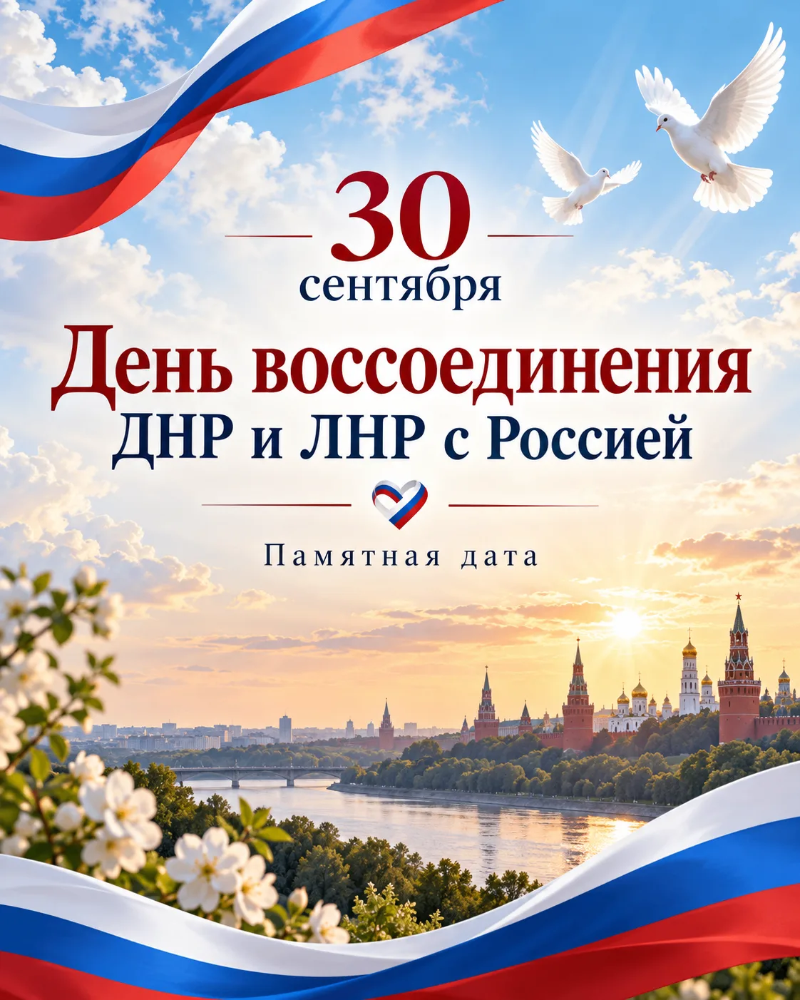 🇷🇺 30 сентября — День воссоединения Донецкой Народной Республики, Луганской Народной ...