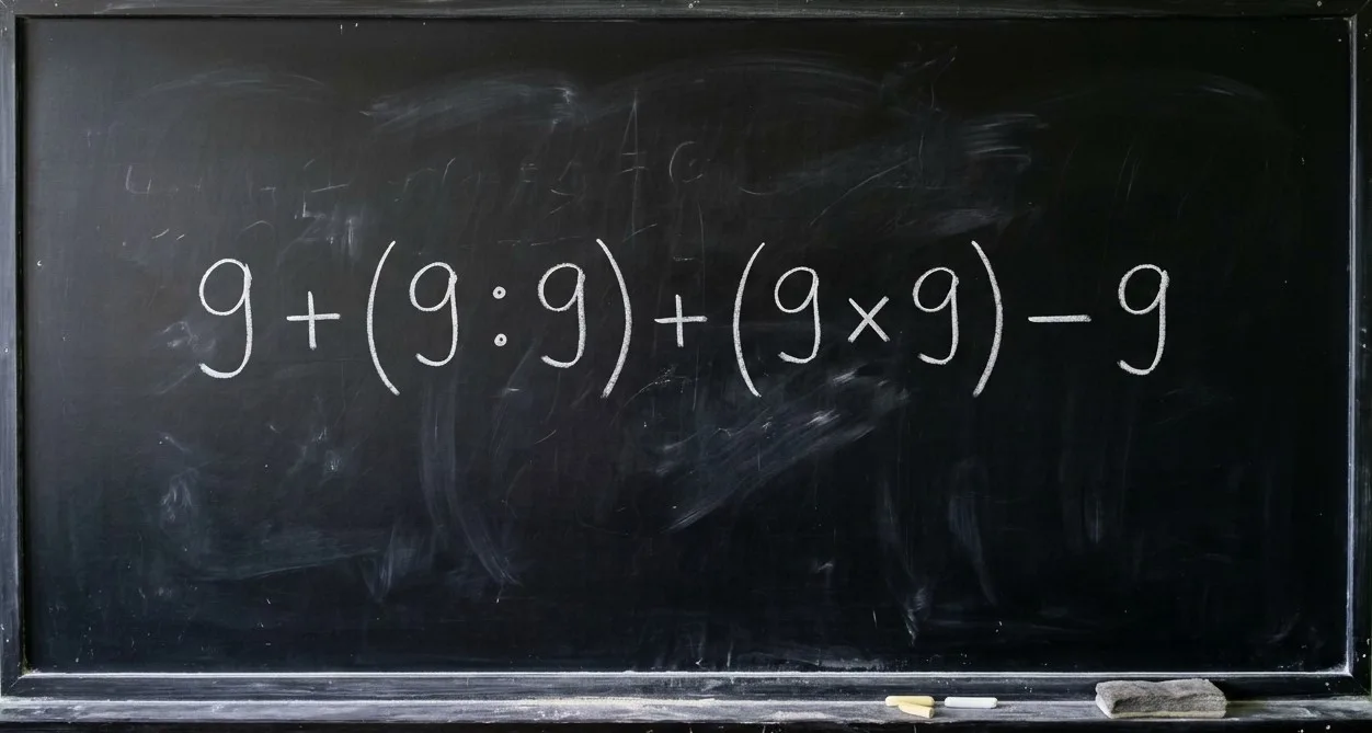 Пятничная математика: Сможете решить пример 9 + (9 : 9) + (9 × 9) — 9?