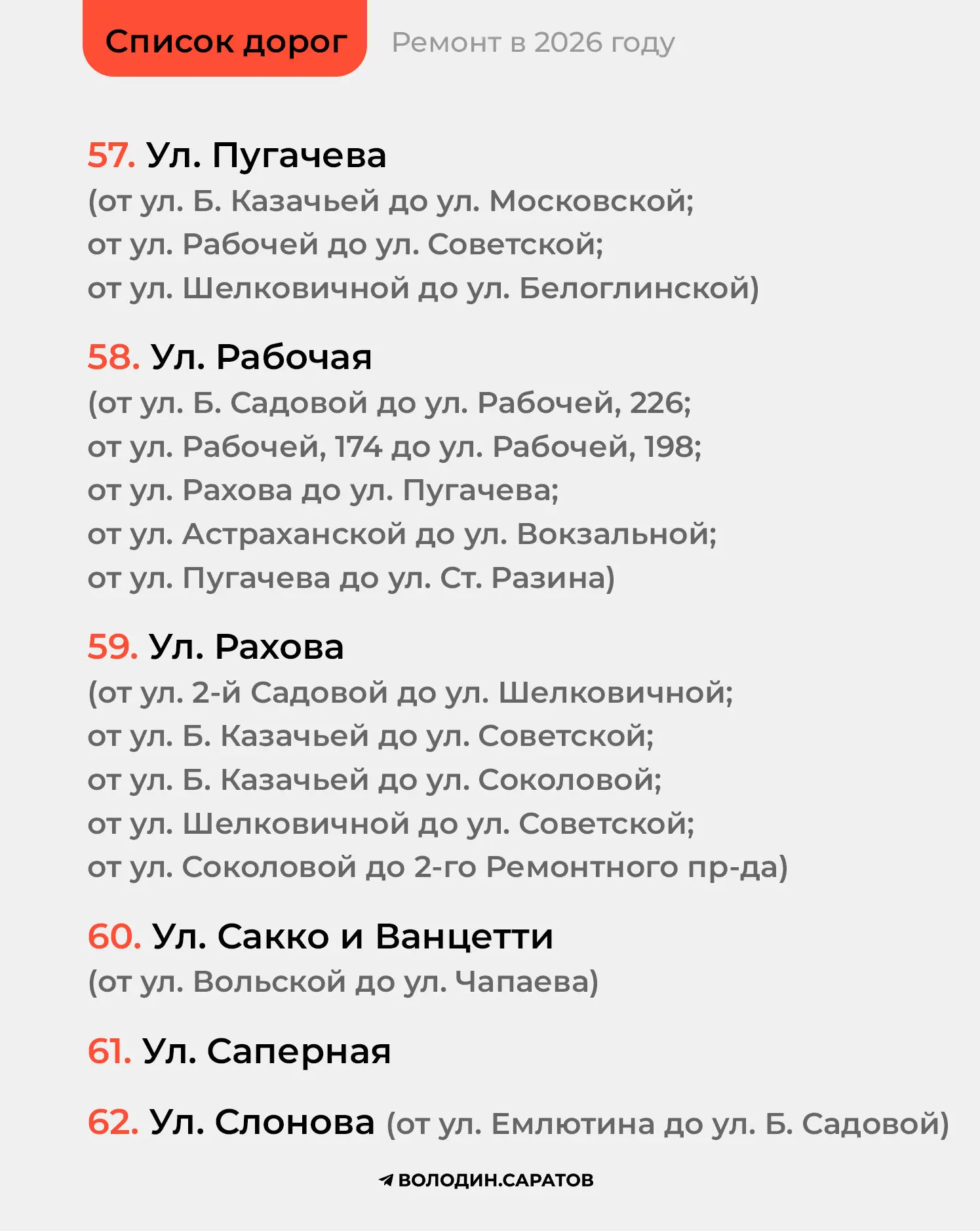 ‼️Какие ДОРОГИ САРАТОВА будут отремонтированы в этом году  Проект будет реализован в городе Саратове