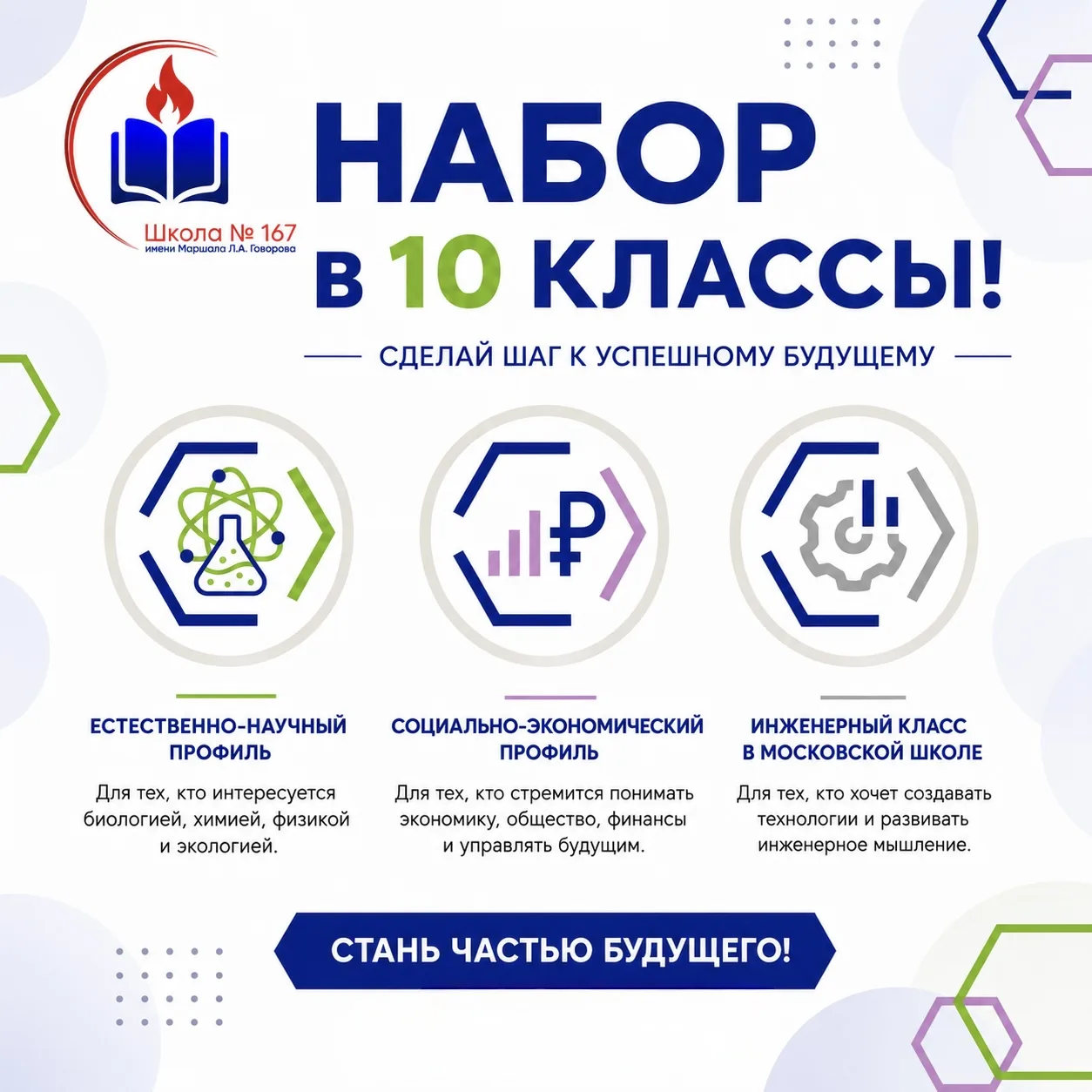 🎓 Твой следующий шаг — 10 класс!
 
Дорогие девятиклассники и родители!
 
Впереди важный выбор — про